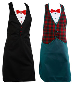 Novelty Tuxedo Apron (Tartan or Black & White)