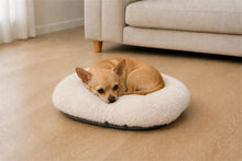 Load image into Gallery viewer, Gor Pets Suede &amp; Faux Fur Nordic Oval Cushion (Brown or Grey)