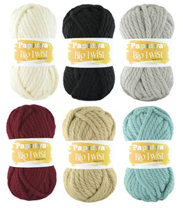 Papatya Big Twist Mega Chunky Yarn with Wool 200g Ball (6 Colours)
