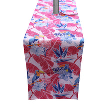 Load image into Gallery viewer, Parrot Table Runner with Zip &amp; Parasol Hole (14" x 72") Pink