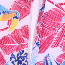 Load image into Gallery viewer, Parrot Table Runner with Zip &amp; Parasol Hole (14" x 72") Pink
