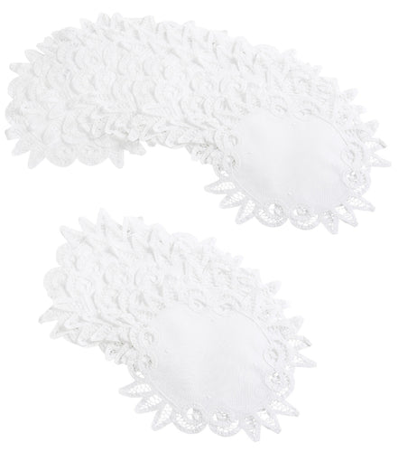 Pack of Handmade Batten Lace Doilies - White (6