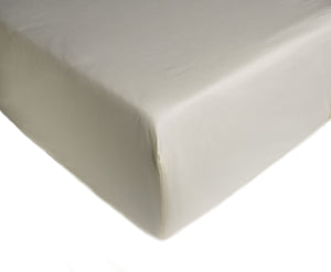 Percale 14" Super Deep Fitted Sheet - Cream or White (Single)