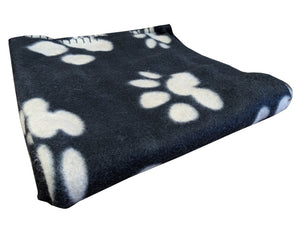 Paw Print Fleece Pet Comforter Blanket - 70cm x 100cm (2 Colours)