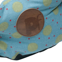 Load image into Gallery viewer, Petface Marine Spot Oval Bed with Faux Sheepskin Cushion (Various Sizes)