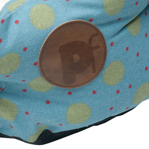 Petface Marine Spot Oval Bed with Faux Sheepskin Cushion (Various Sizes)