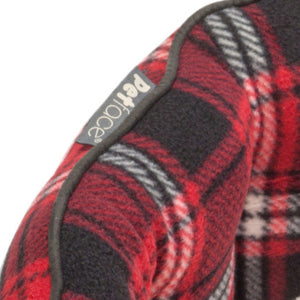 Petface Red Tartan Check Oval Bed (Various Sizes)