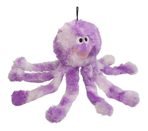 Petface Squeaky & Crinkly Octopus Dog Toy - Purple (3 Sizes)