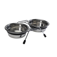 Stainless Steel Double Diner - Raised Feeding Dishes