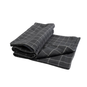 Window Pane Check Soft Fleece Dog / Puppy Comforter Blanket (Grey or Red)