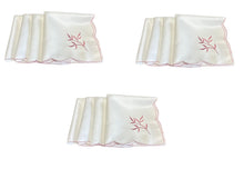 Load image into Gallery viewer, Table Napkins Embroidered Sprig Design 18" x 18" (4 Colours)