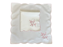 Load image into Gallery viewer, Table Napkins Embroidered Sprig Design 18" x 18" (4 Colours)