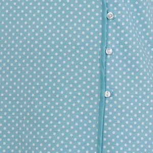 Ladies Combed Cotton Polka Dot Pyjamas S - XL (Aqua or Pink)