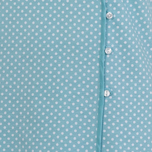 Ladies Combed Cotton Polka Dot Pyjamas S - XL (Aqua or Pink)