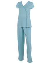 Load image into Gallery viewer, Ladies Combed Cotton Polka Dot Pyjamas S - XL (Aqua or Pink)