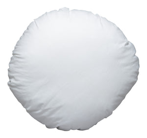 Virgin Hollow Fibre Round Cushion Pads with Cotton Cover (Various Sizes)