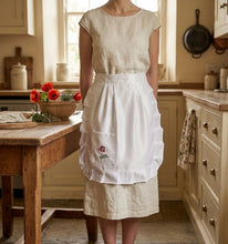 Load image into Gallery viewer, Poppy Embroidered Tea Waist Aprons