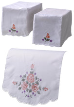 Load image into Gallery viewer, Printed Flower Square Arm Caps or Chair Back (Coral Pink)