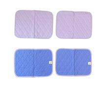 Load image into Gallery viewer, Contrast Quilted Kitchen Dining Table Protector 4 Pack of Placemats 38cm x 28cm (Purple &amp; Lilac)