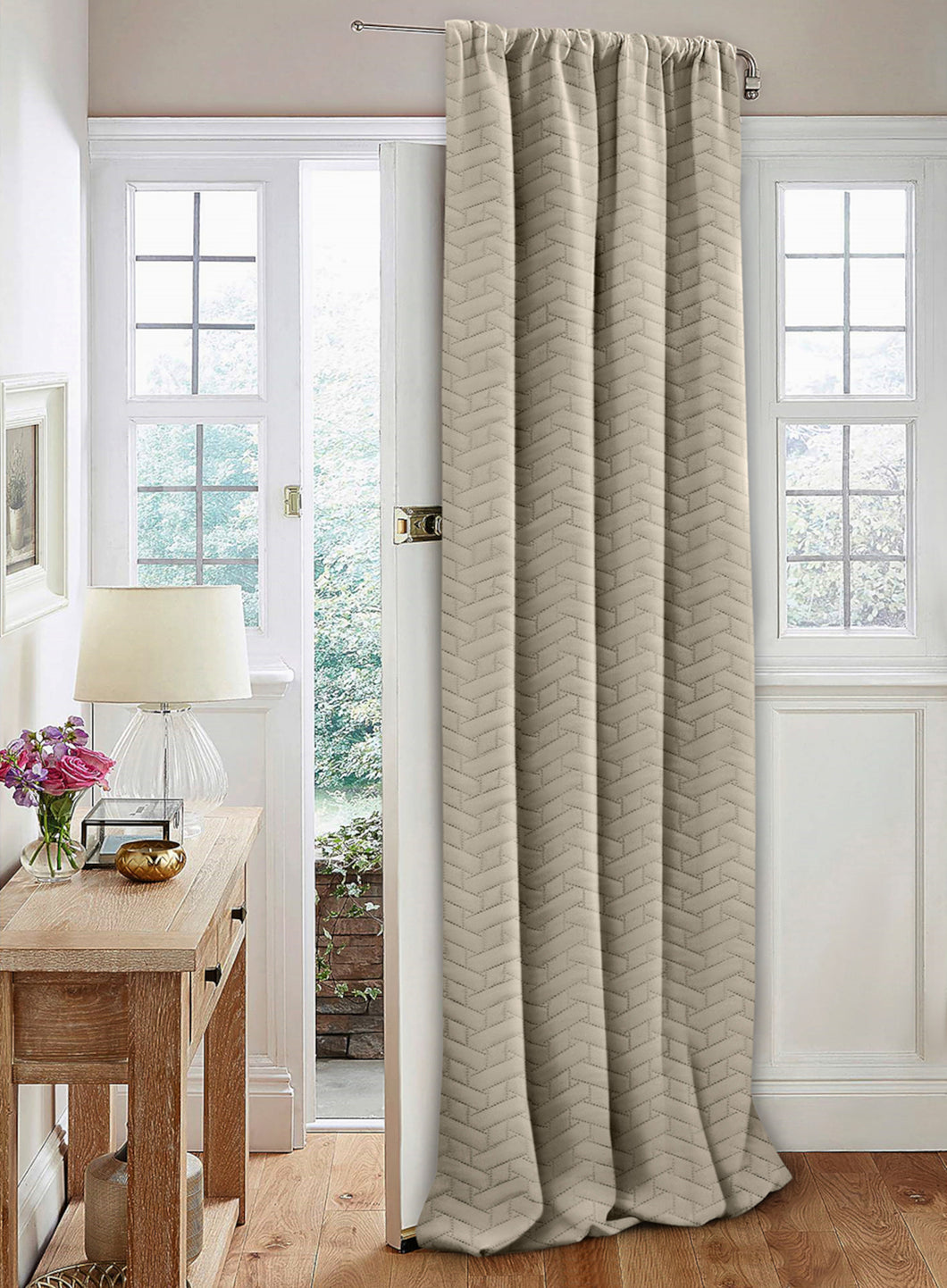 Nolan Quilted Thermal Eyelet Door Curtain - 46