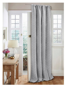 Nolan Quilted Thermal Eyelet Door Curtain - 46" x 84" (2 Colours)