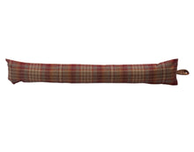 Load image into Gallery viewer, Red Check Upholstery Fabric Draught Excluder (4 Sizes)