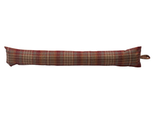 Red Check Upholstery Fabric Draught Excluder (4 Sizes)