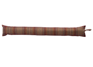 Red Check Upholstery Fabric Draught Excluder (4 Sizes)