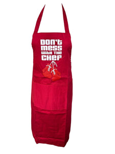 Novelty “Don’t mess with the Chef” Apron (4 Colours)