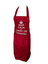 Load image into Gallery viewer, Novelty “Keep Calm and Carry On Cooking” Apron (3 Colours)