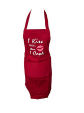 Load image into Gallery viewer, Novelty “I Kiss Better Than I Cook” Apron (4 Colours)