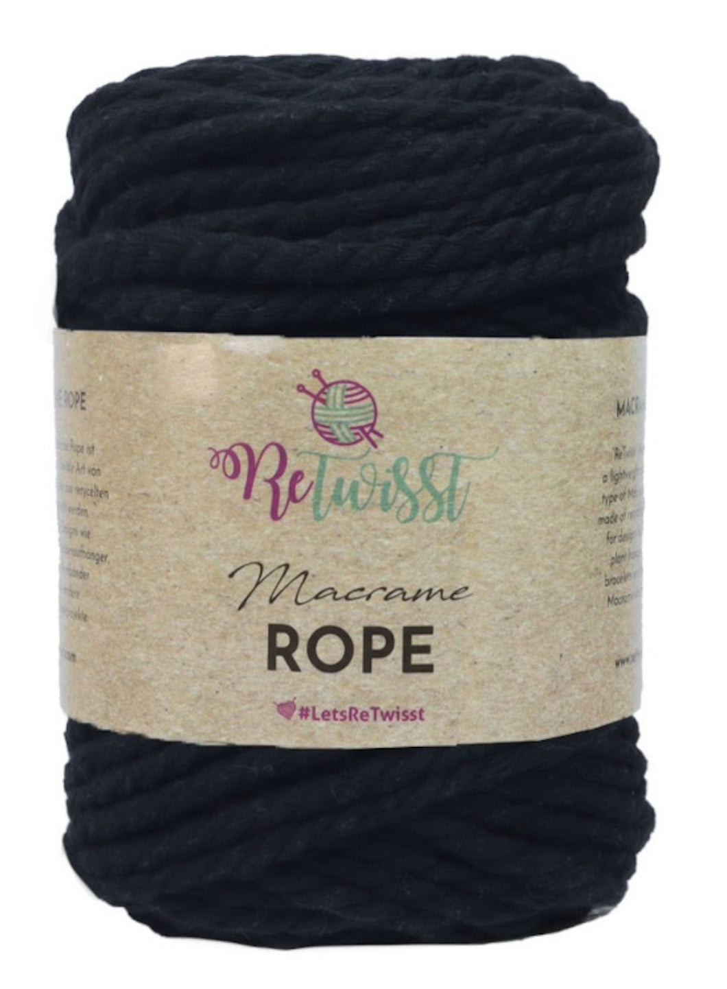 Retwisst Macrame Twisted Rope - 5mm 500g (4 Shades)