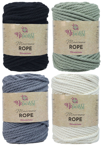 Retwisst Macrame Twisted Rope - 5mm 500g (4 Shades)