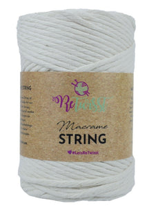 Retwisst Macrame String - 3mm Single Twist 500g (4 Shades)