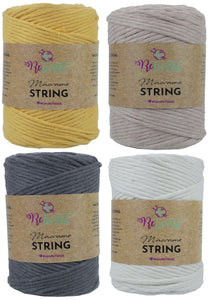 Retwisst Macrame String - 3mm Single Twist 500g (4 Shades)