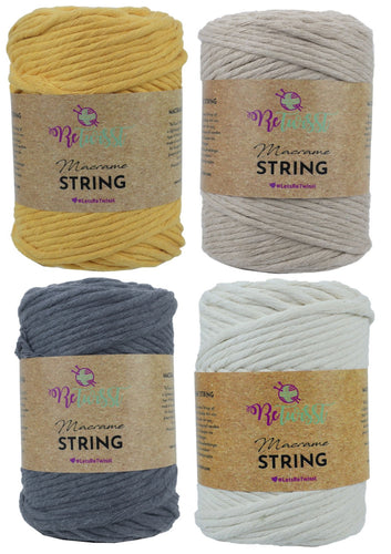 Retwisst Macrame String - 5mm Single Twist 500g (4 Shades)