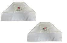Load image into Gallery viewer, Traditional Pink Rose Arm Caps &amp; Chair Backs Scalloped Trim