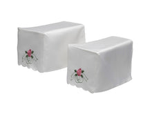 Load image into Gallery viewer, Traditional Pink Rose Arm Caps &amp; Chair Backs Scalloped Trim
