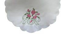 Load image into Gallery viewer, Traditional Pink Rose Arm Caps &amp; Chair Backs Scalloped Trim