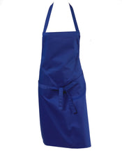 Load image into Gallery viewer, Polycotton Bib Apron 28&quot; x 32&quot; Royal Blue (Pack of 1 or 5)