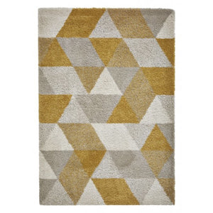 Royal Nomadic Two Tone Diamond Design Shaggy Rug (6 Colours)