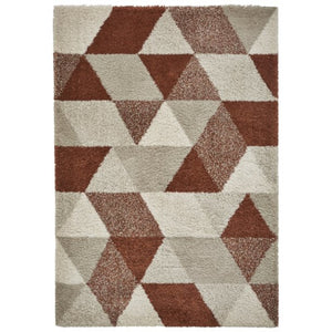 Royal Nomadic Two Tone Diamond Design Shaggy Rug (6 Colours)