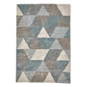 Royal Nomadic Two Tone Diamond Design Shaggy Rug (6 Colours)