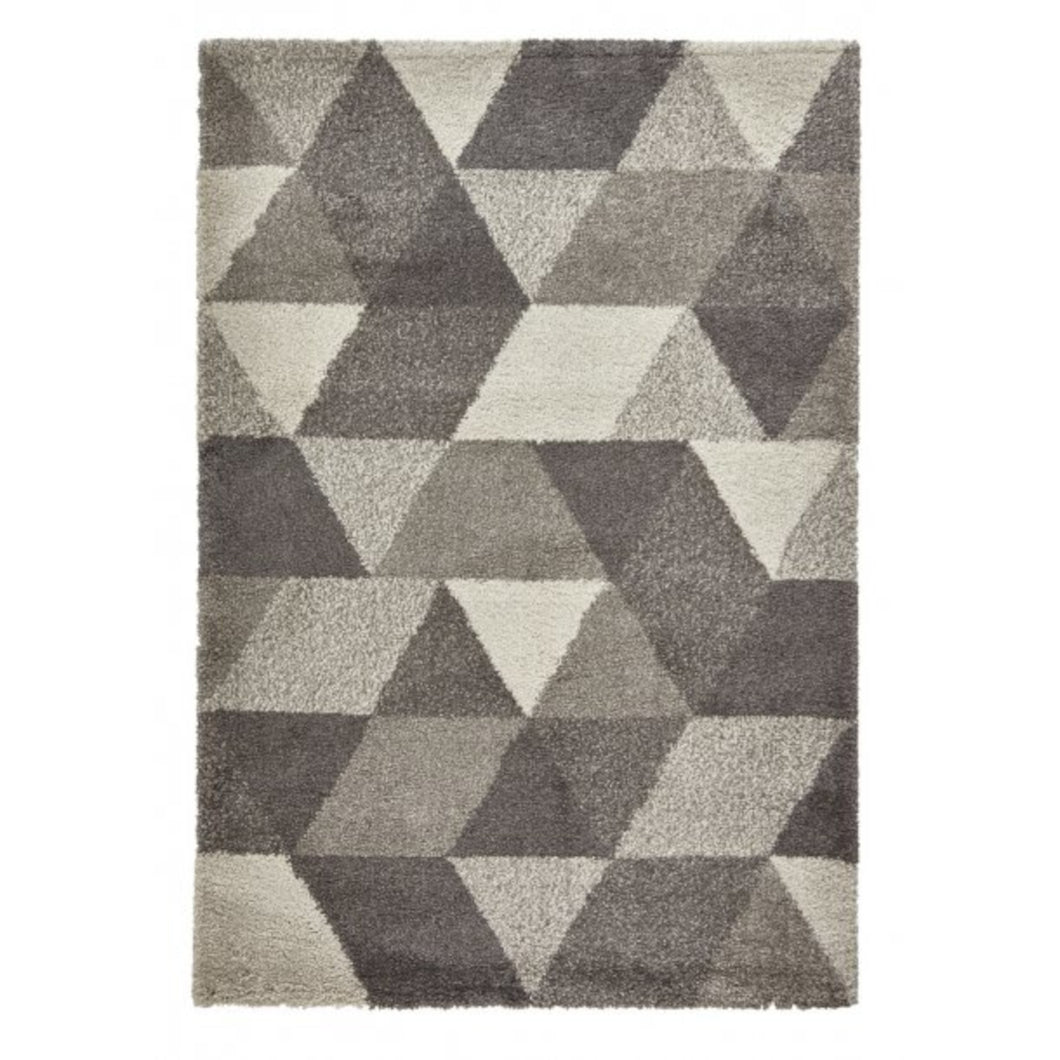 Royal Nomadic Two Tone Diamond Design Shaggy Rug (6 Colours)