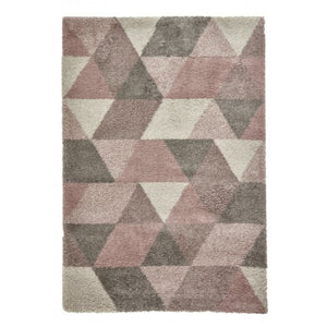 Royal Nomadic Two Tone Diamond Design Shaggy Rug (6 Colours)