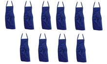 Load image into Gallery viewer, Polycotton Bib Apron 28" x 32" Royal Blue (Multipack of 1, 5 or 10)