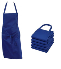 Load image into Gallery viewer, Polycotton Bib Apron 28" x 32" Royal Blue (Multipack of 1, 5 or 10)