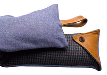 Load image into Gallery viewer, Harris Tweed Double Sided Draught Excluder with Leather Detail (Various Designs)