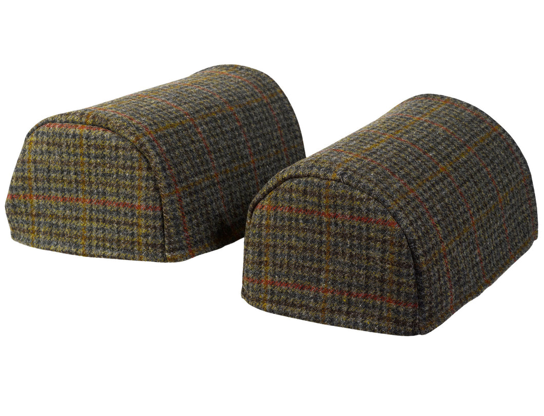 Harris Tweed Check Round Arm Caps or Chair Backs (Various Colours)