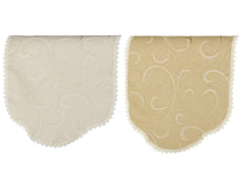 Load image into Gallery viewer, Scroll Design Jumbo Chairback with Lace Trim 24&quot; x 19&quot; (Cream or Gold)